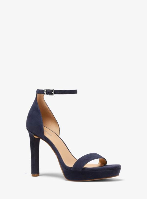 Damske Sandále Michael Kors Margot Suede Platform Indigo - Topanky Michael Kors Lacne | ERIFZ-6205